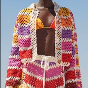 Farm Rio crochet top